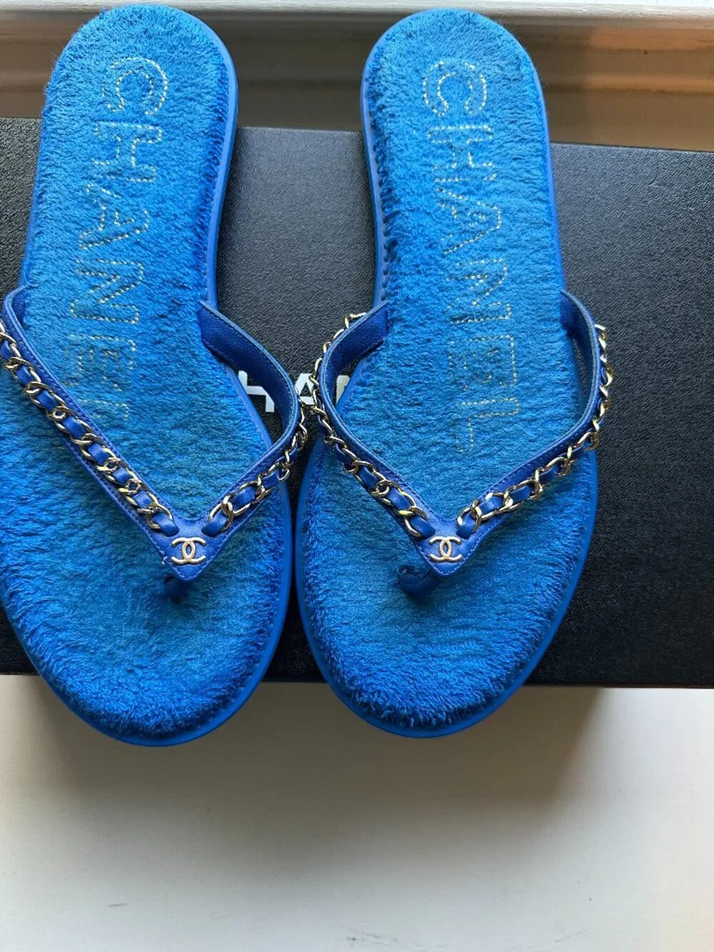 🔥CHANEL CC CHAIN FLIP FLOPS🔥